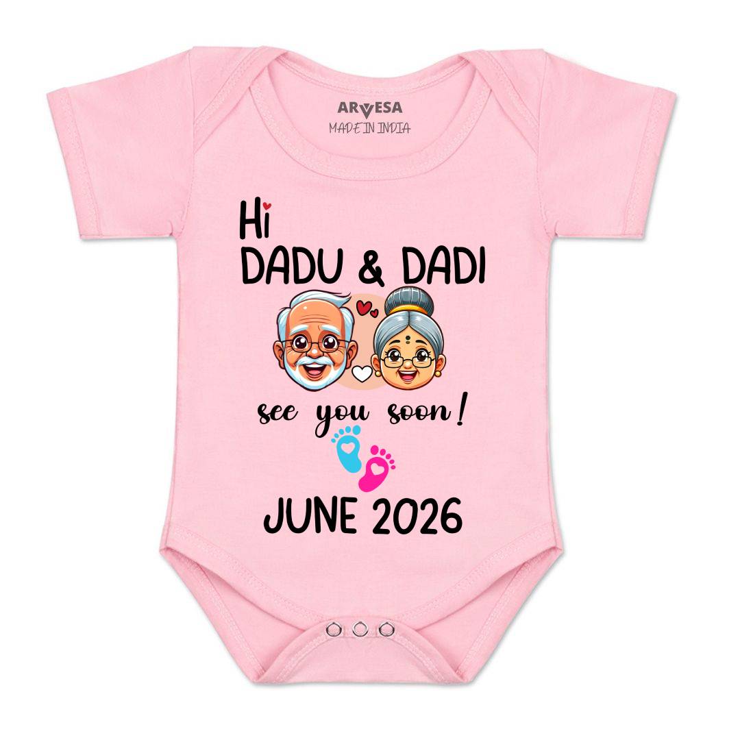 Arvesa Hi Dadu & Dadi See You Soon Baby Boy & Girl Dress