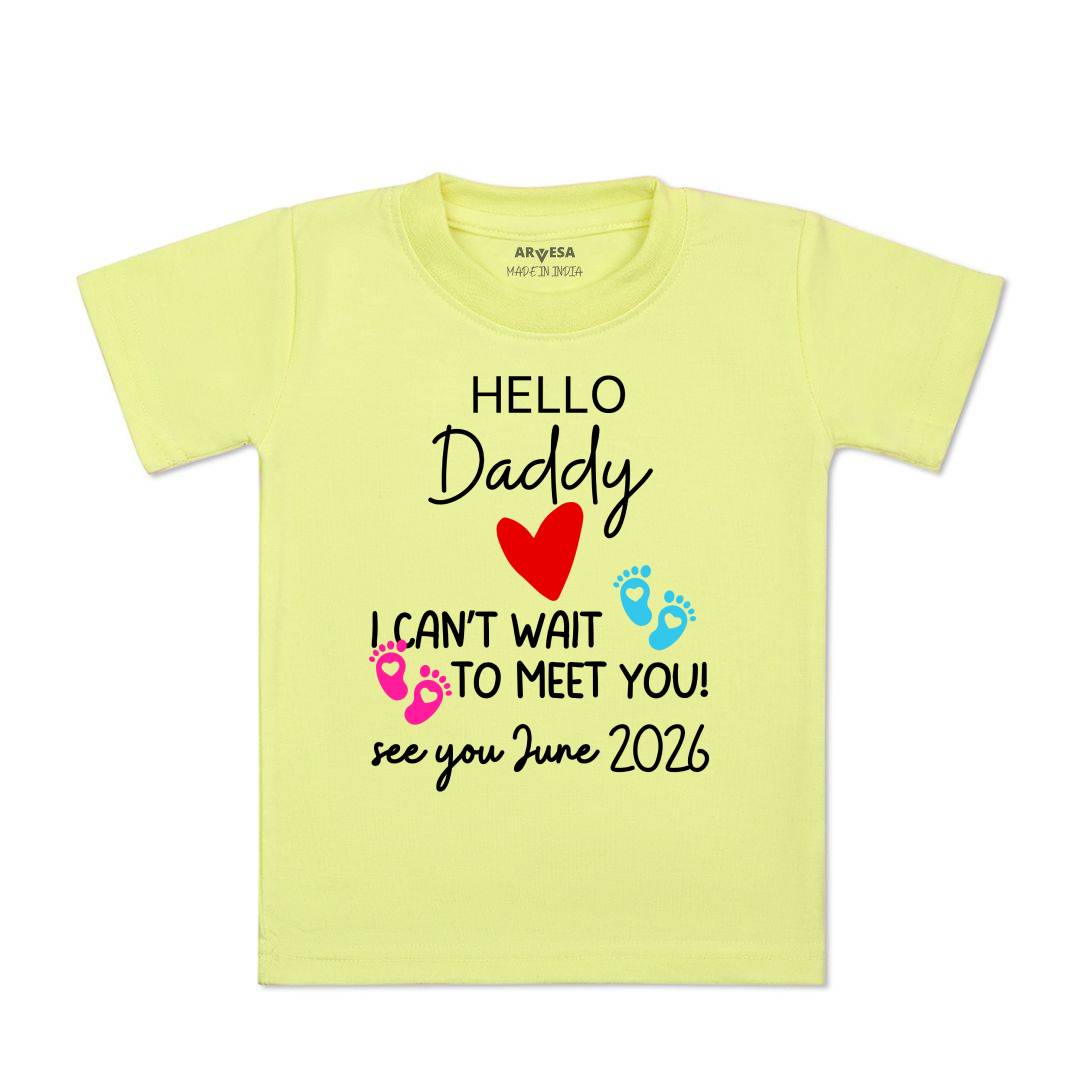 Arvesa Hello Daddy I can't Wait To Meet You Baby Boy & Girl Dress