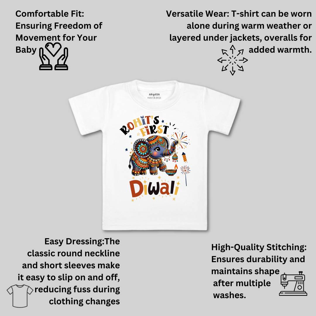 Arvesa My First Diwali  Baby Boy & Girl Dress
