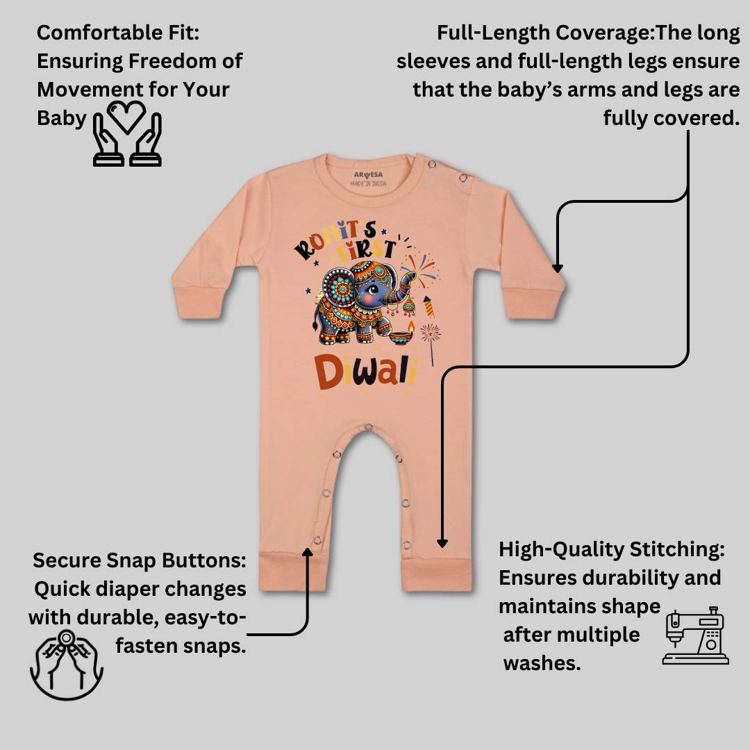 Arvesa My First Diwali  Baby Boy & Girl Dress