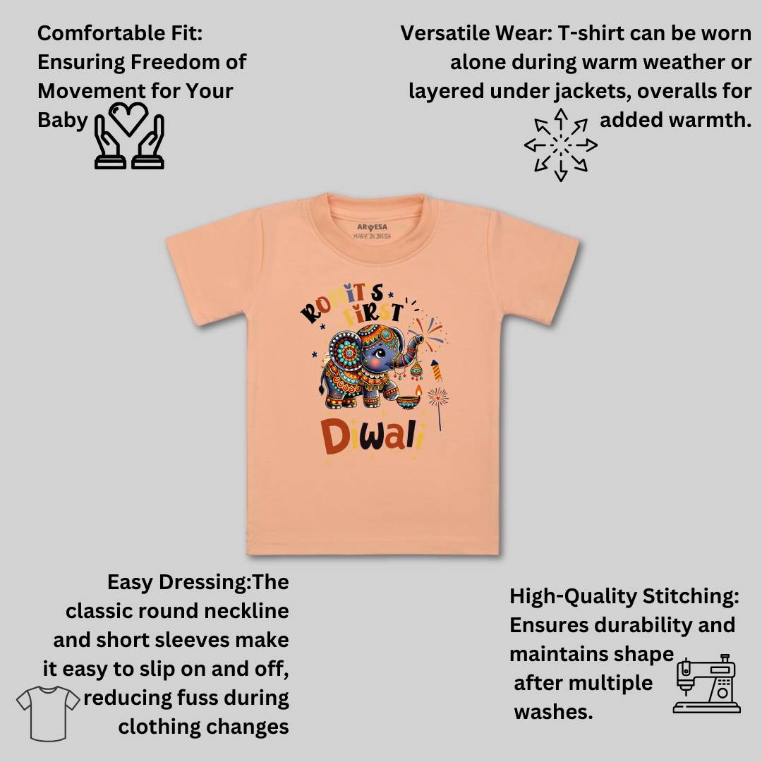 Arvesa My First Diwali  Baby Boy & Girl Dress