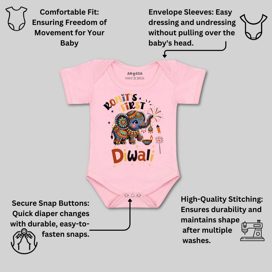 Arvesa My First Diwali  Baby Boy & Girl Dress