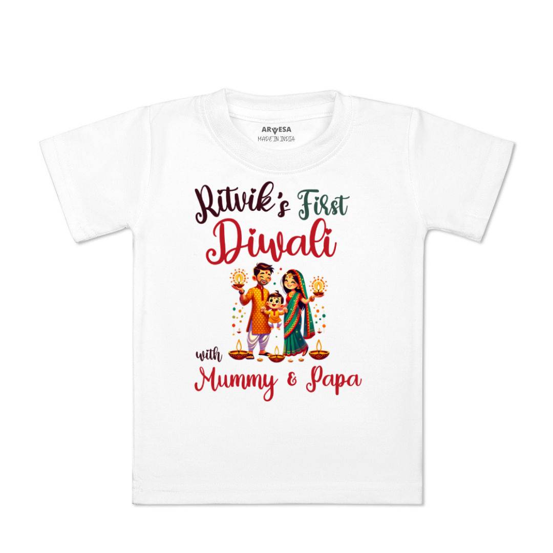 Arvesa My First Diwali  Baby Boy & Girl Dress