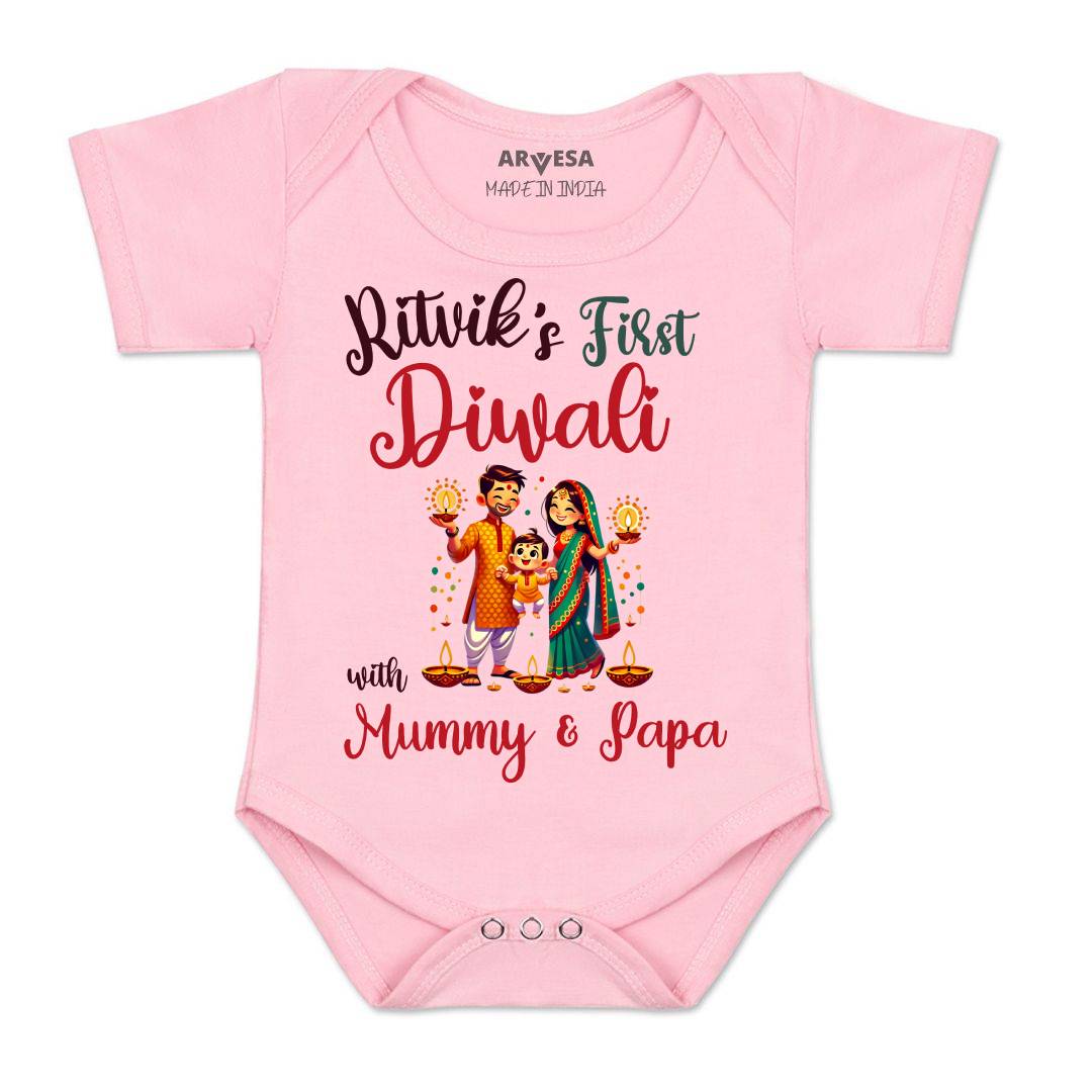Arvesa My First Diwali  Baby Boy & Girl Dress