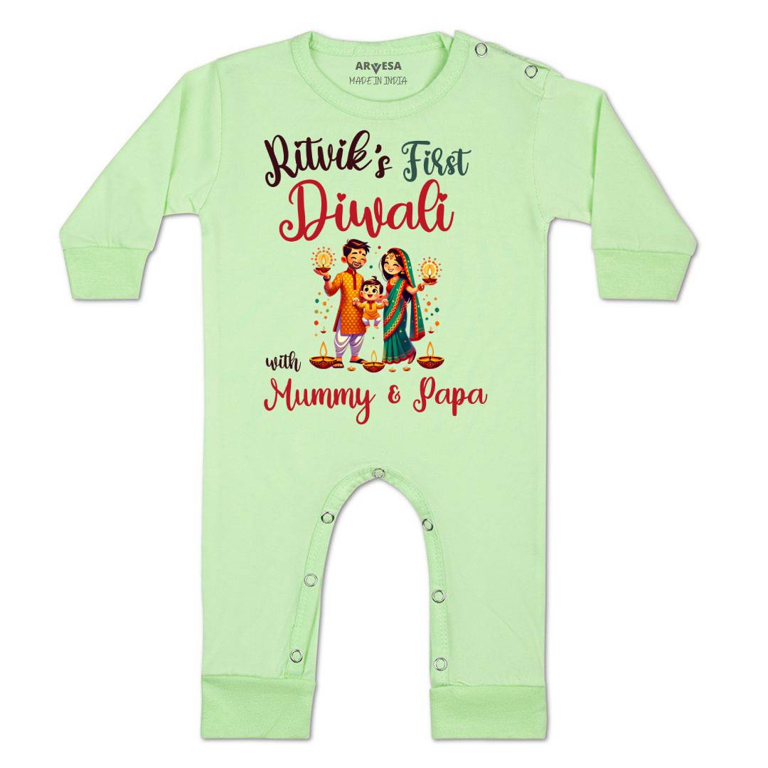 Arvesa My First Diwali  Baby Boy & Girl Dress