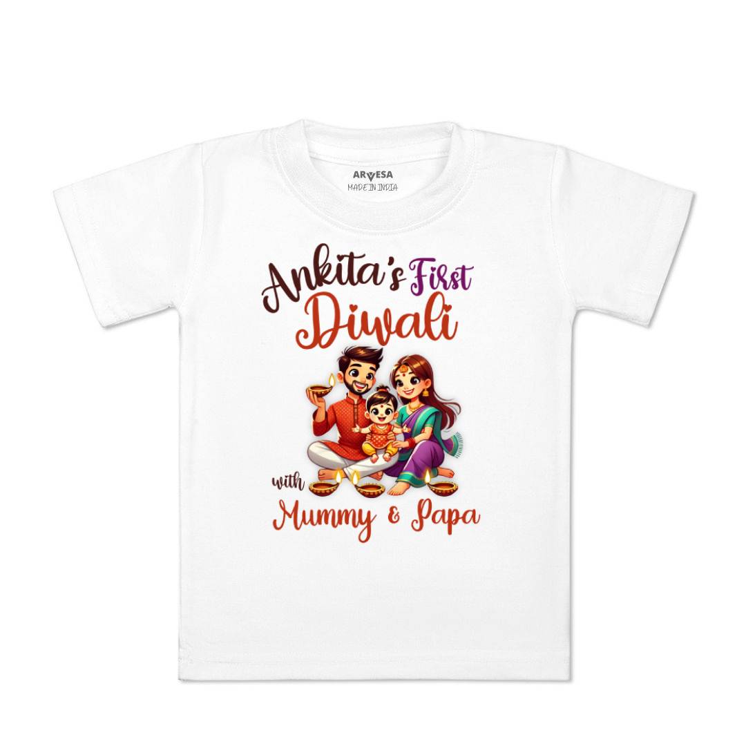 Arvesa My First Diwali  Baby Boy & Girl Dress