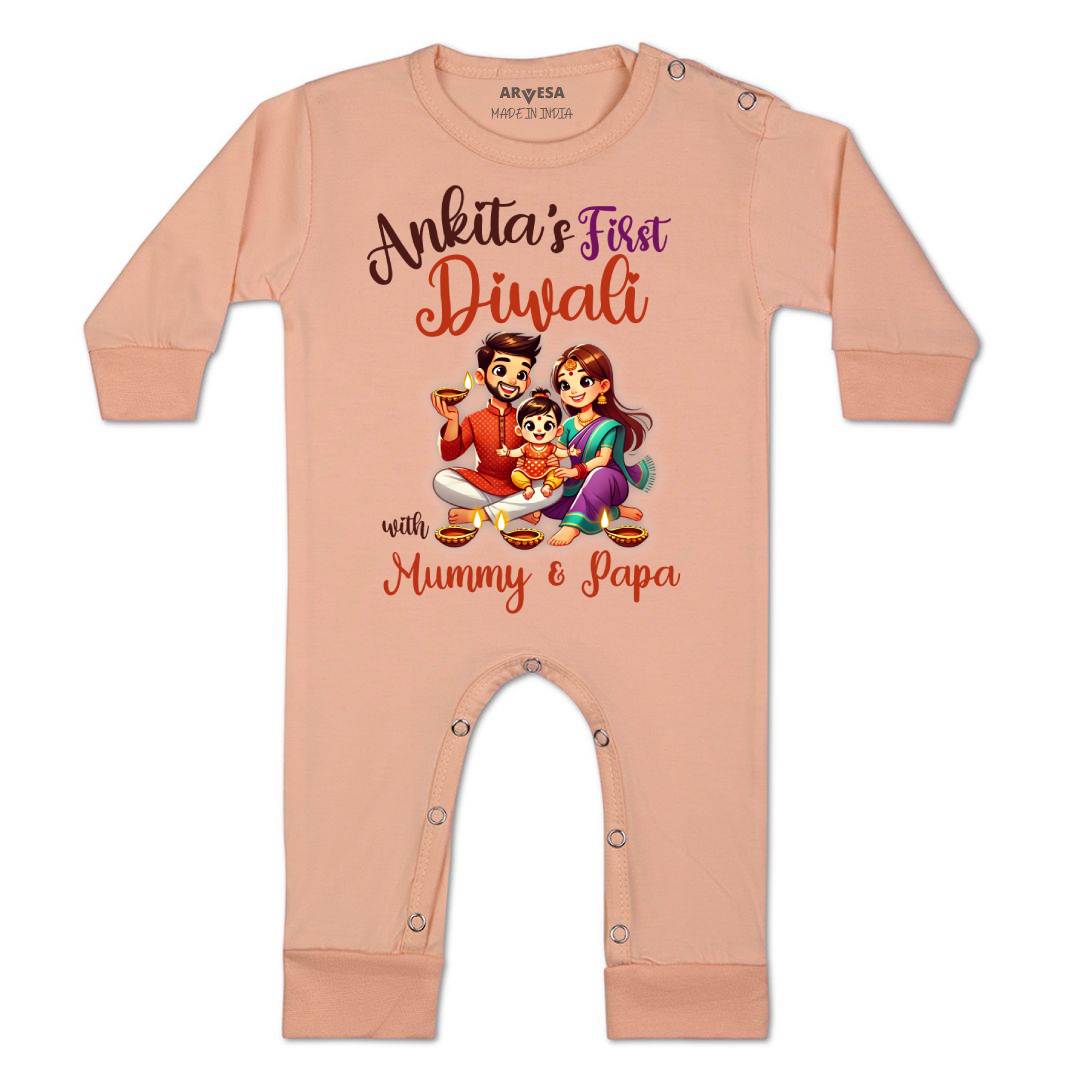 Arvesa My First Diwali  Baby Boy & Girl Dress