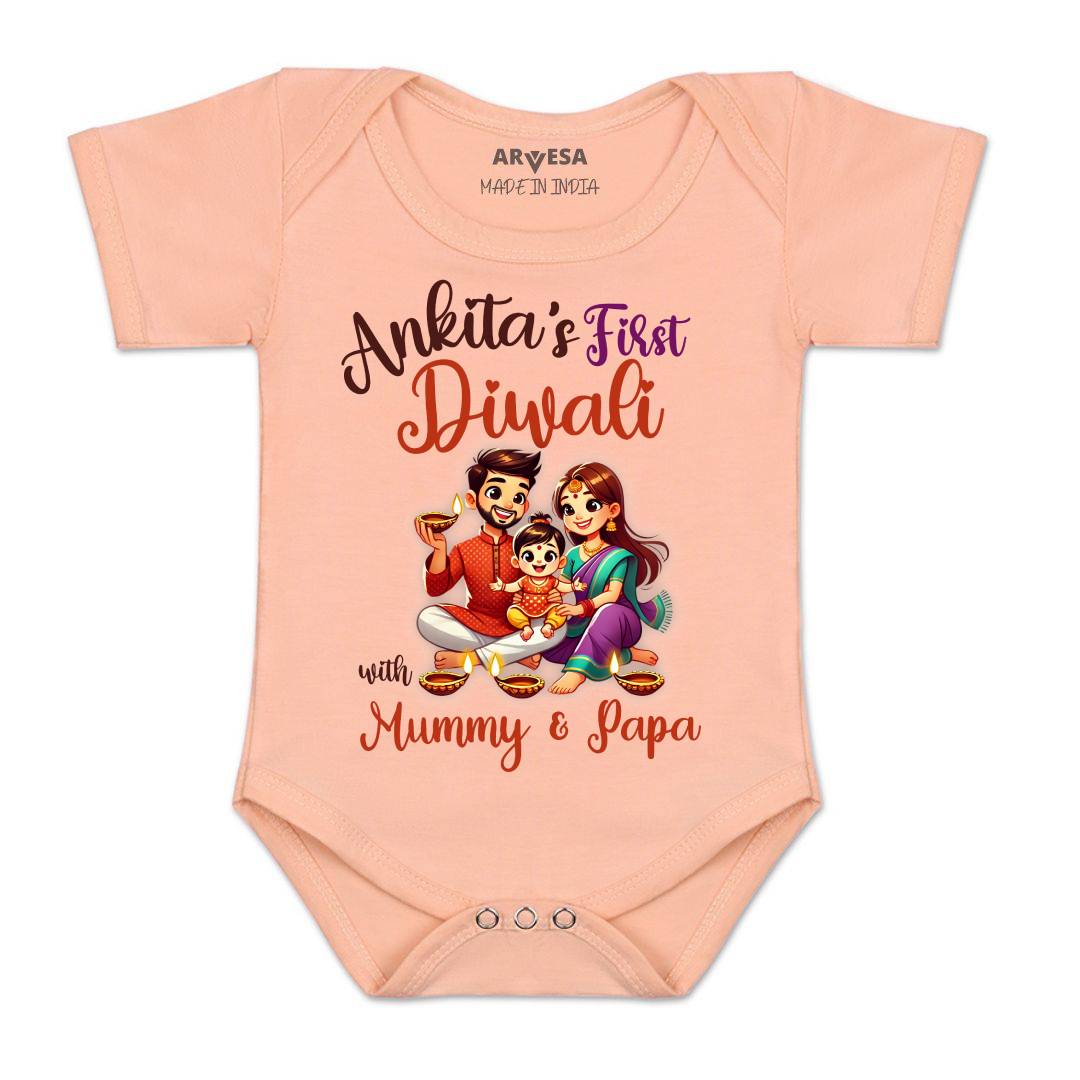 Arvesa My First Diwali  Baby Boy & Girl Dress