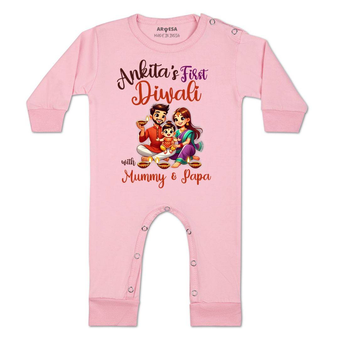 Arvesa My First Diwali  Baby Boy & Girl Dress