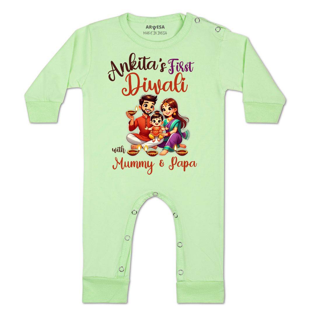 Arvesa My First Diwali  Baby Boy & Girl Dress