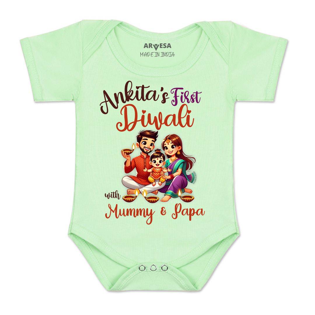 Arvesa My First Diwali  Baby Boy & Girl Dress