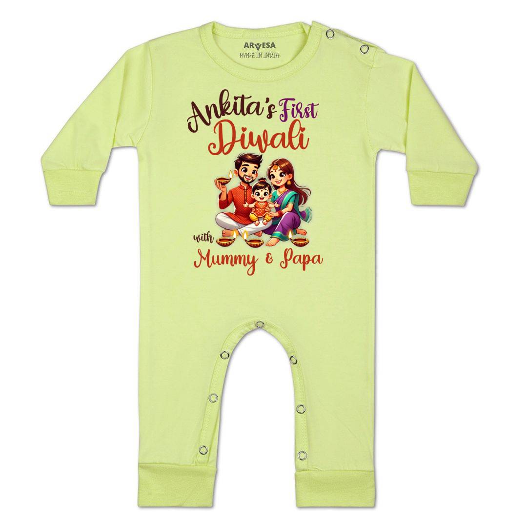 Arvesa My First Diwali  Baby Boy & Girl Dress