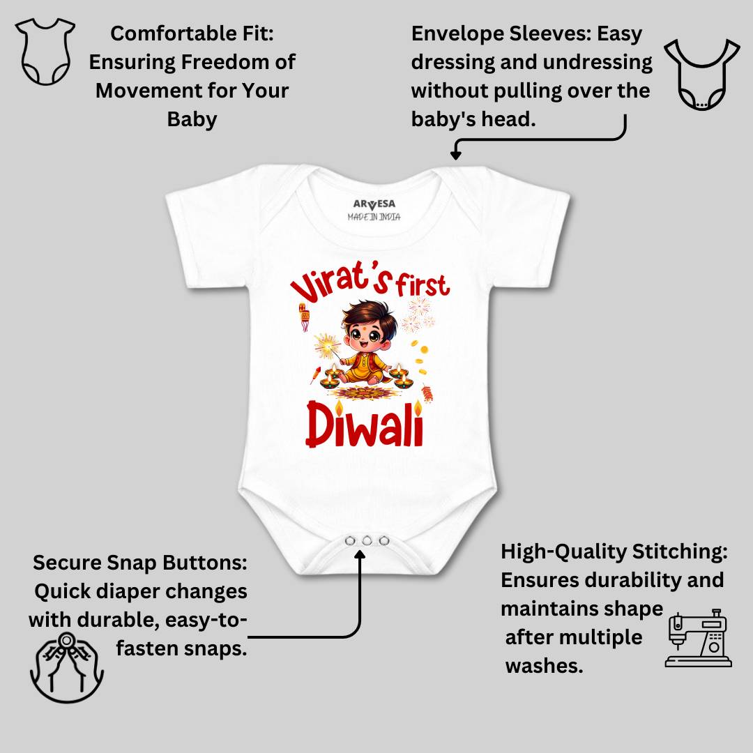 Arvesa My First Diwali  Baby Boy & Girl Dress
