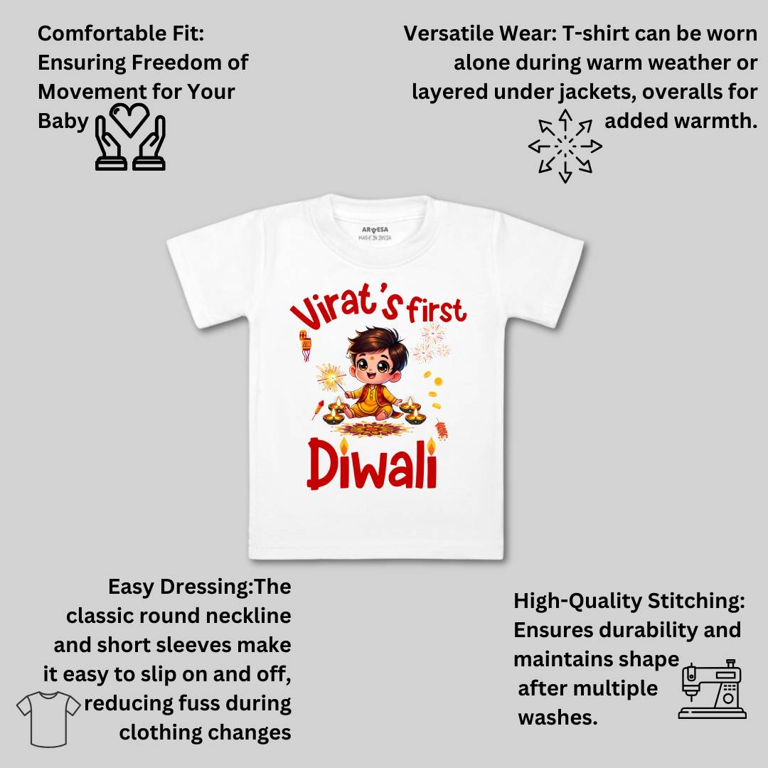 Arvesa My First Diwali  Baby Boy & Girl Dress