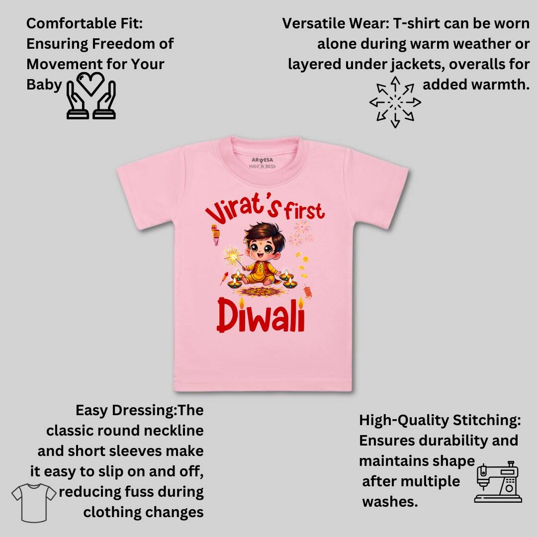 Arvesa My First Diwali  Baby Boy & Girl Dress
