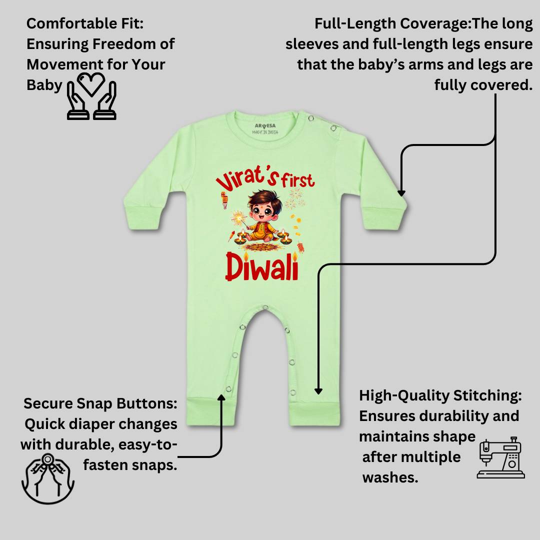 Arvesa My First Diwali  Baby Boy & Girl Dress
