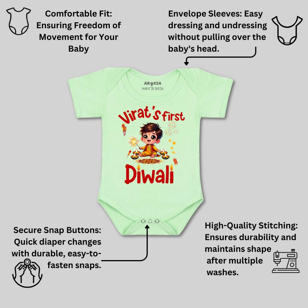 Arvesa My First Diwali  Baby Boy & Girl Dress
