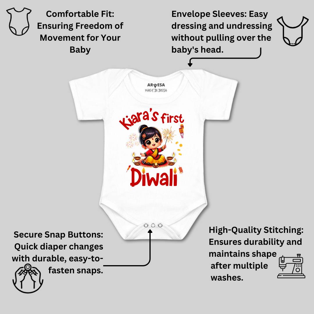 Arvesa My First Diwali  Baby Boy & Girl Dress