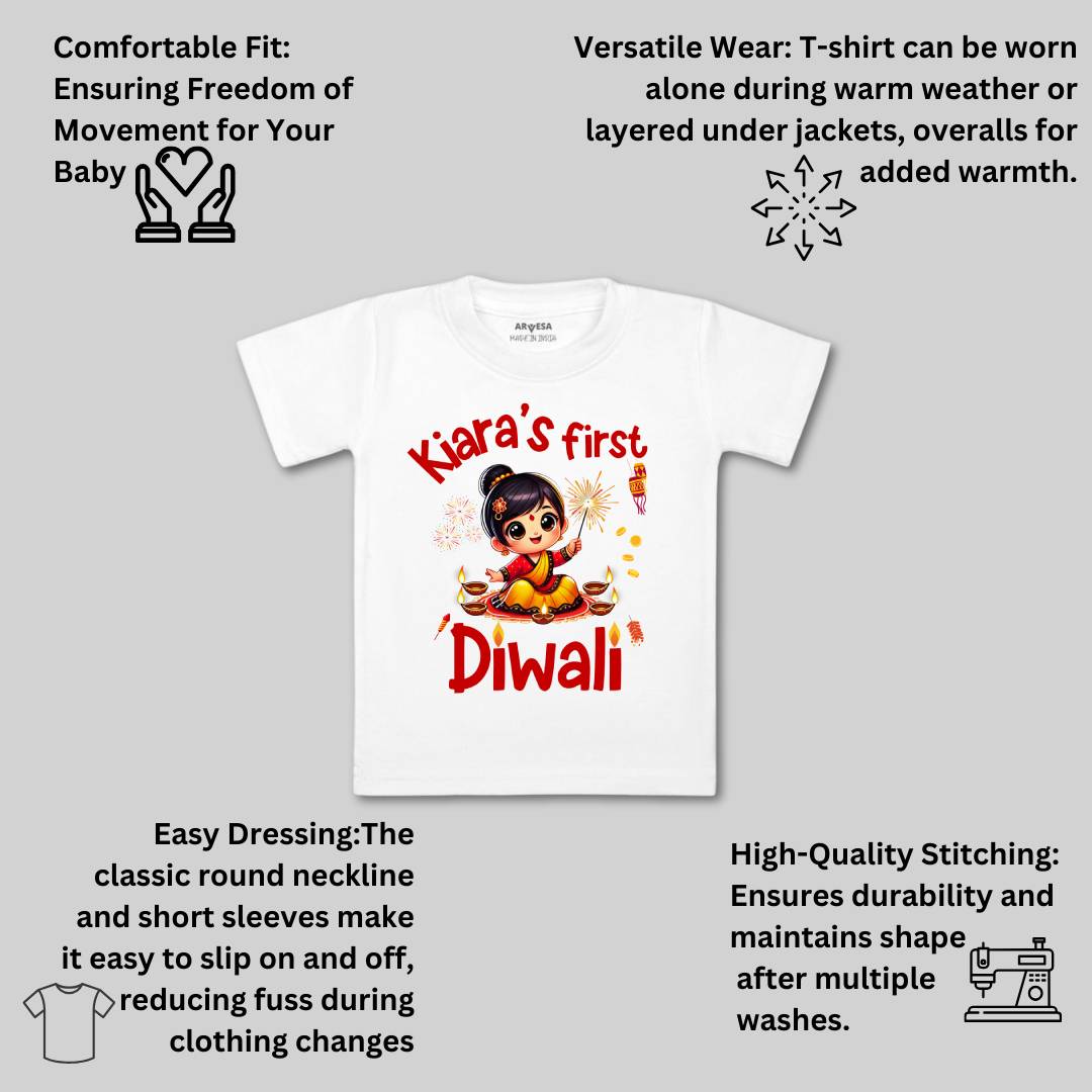 Arvesa My First Diwali  Baby Boy & Girl Dress
