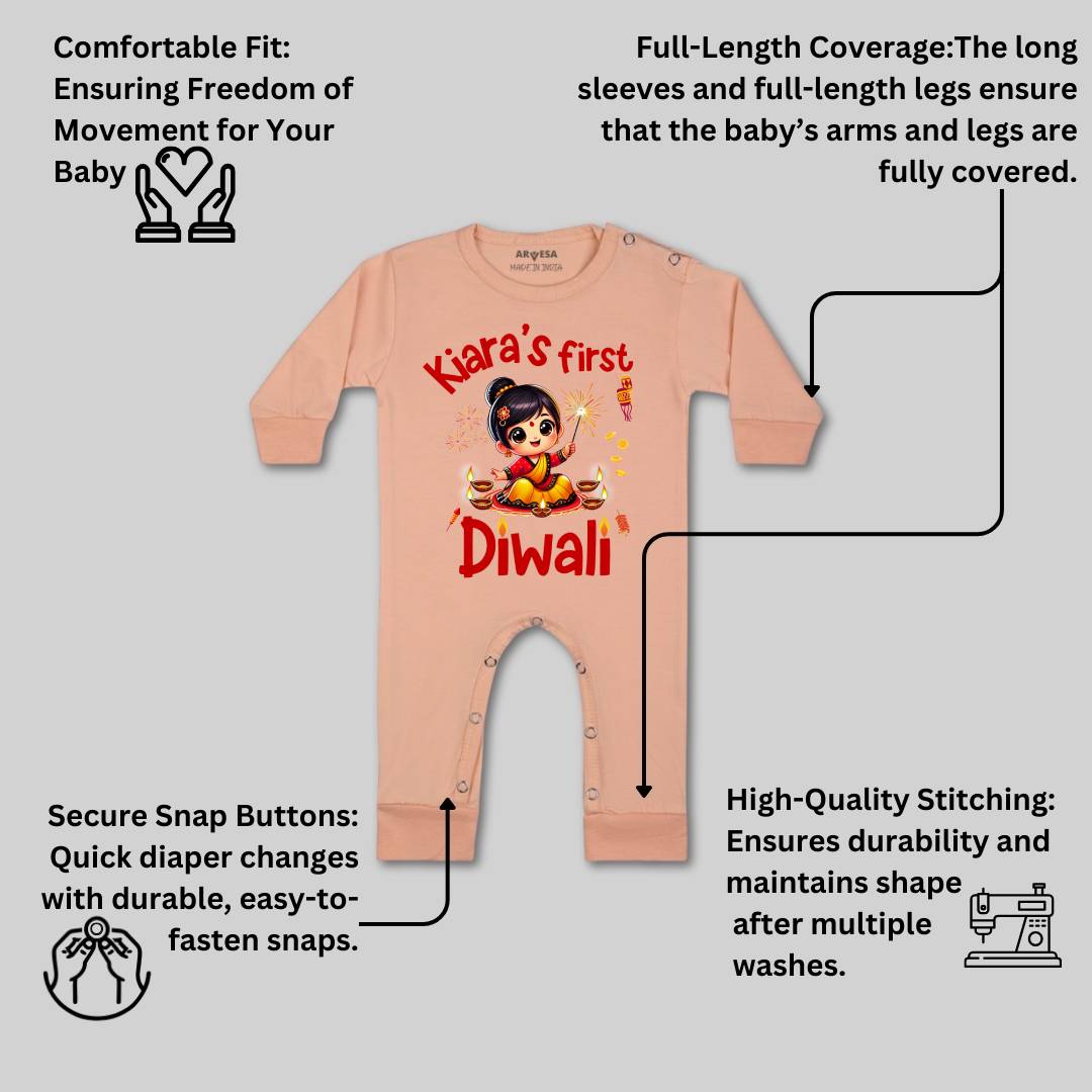 Arvesa My First Diwali  Baby Boy & Girl Dress