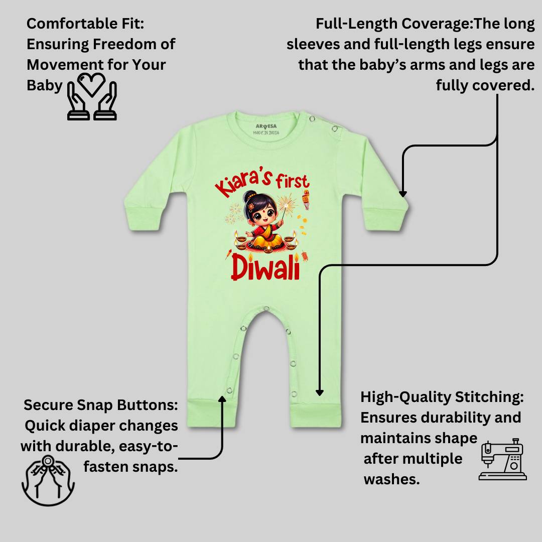 Arvesa My First Diwali  Baby Boy & Girl Dress