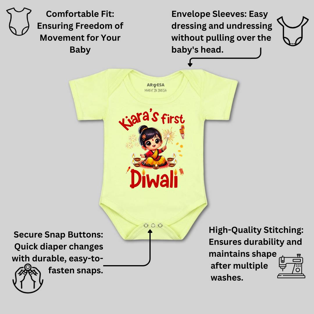 Arvesa My First Diwali  Baby Boy & Girl Dress