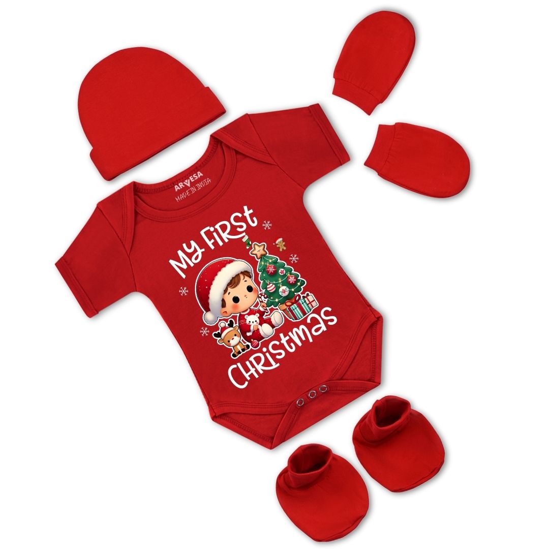 Arvesa D-1760 My First Christmas Bbay Outfit.