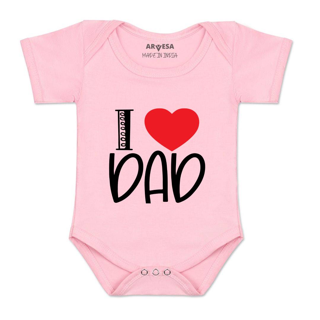 Arvesa I Love Dad Design-177 White 0-3 Months Jumpsuit for Baby Boy & Girl dress .