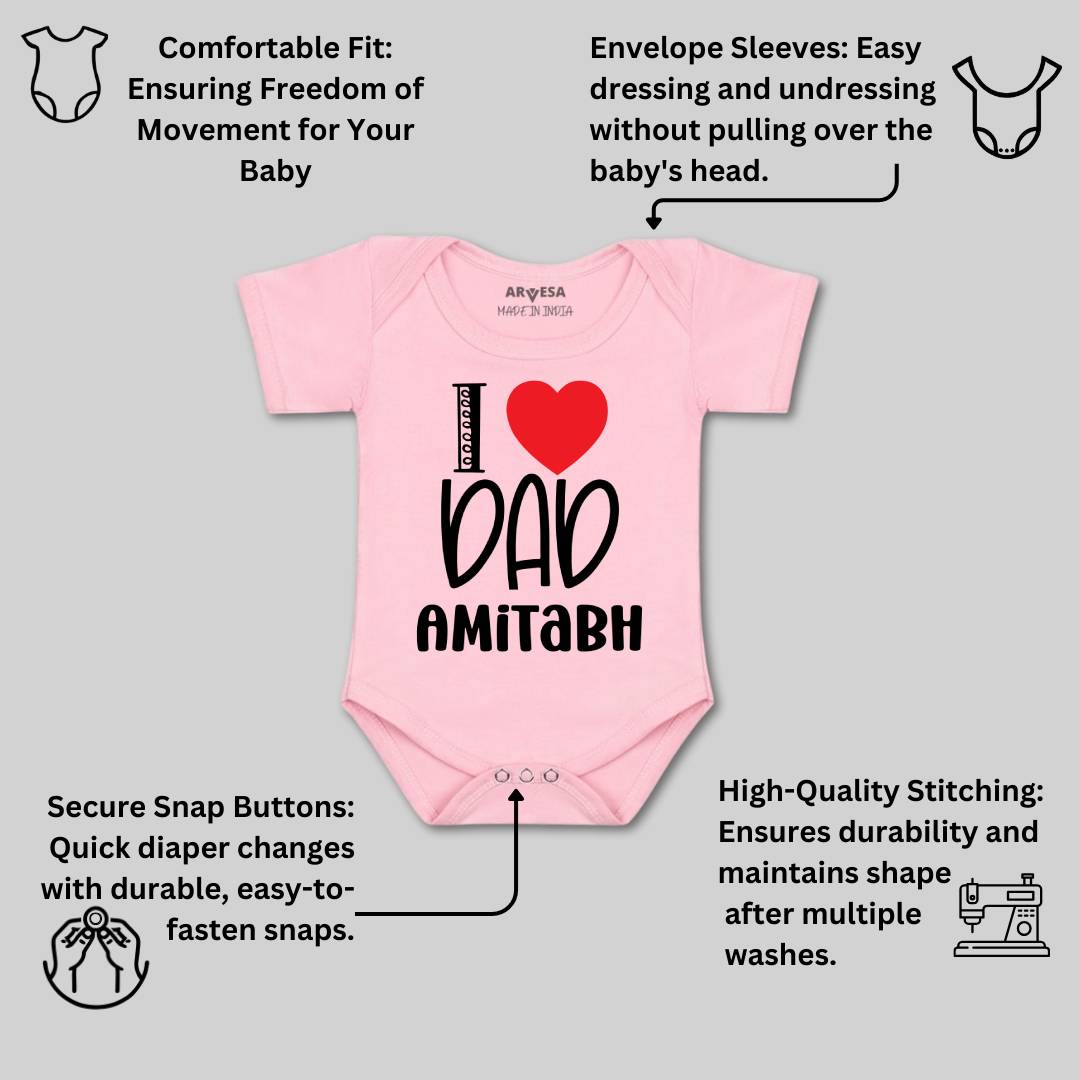 Arvesa I Love Dad Baby Boy & Girl Dress