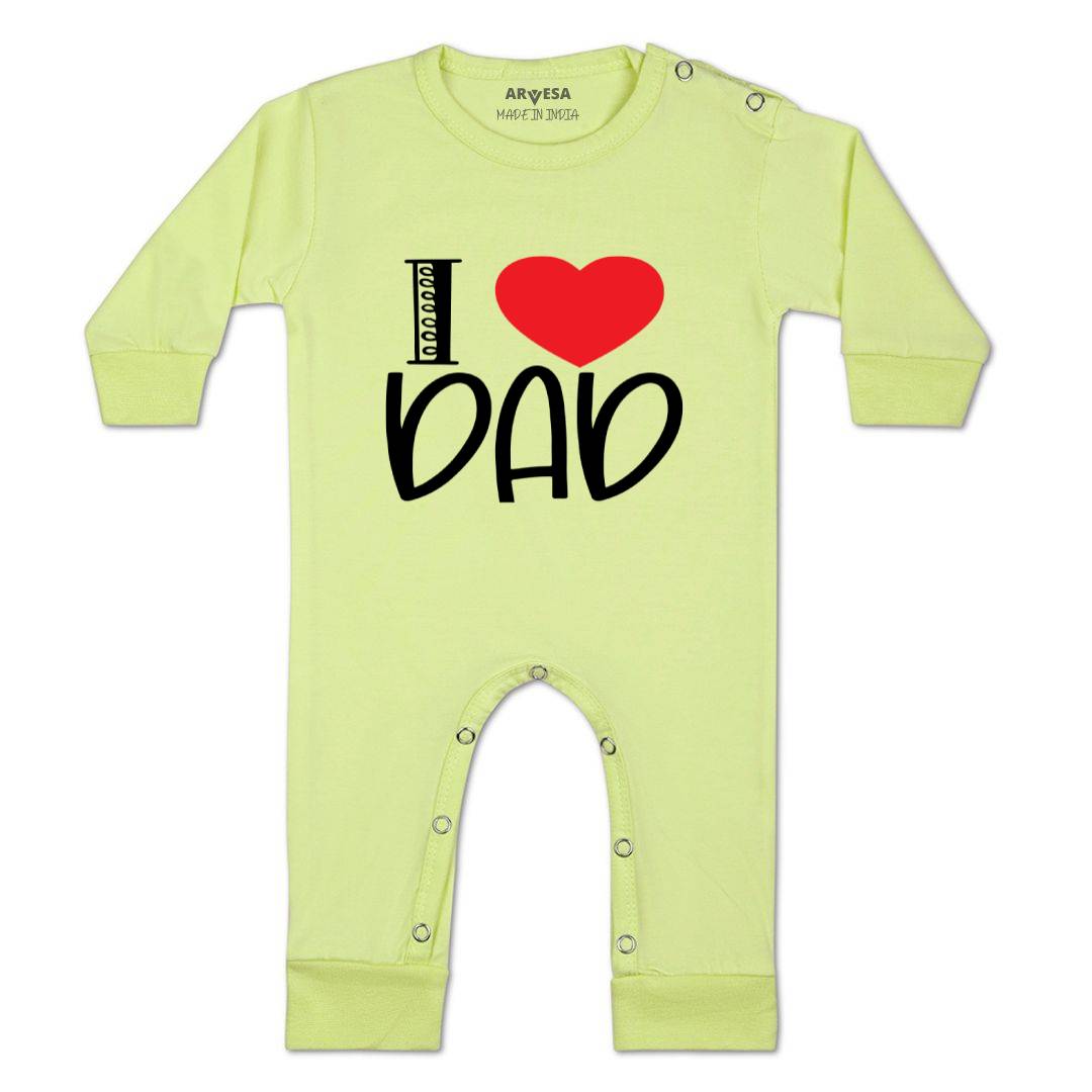 Arvesa I Love Dad Design-177 White 0-3 Months Jumpsuit for Baby Boy & Girl dress .