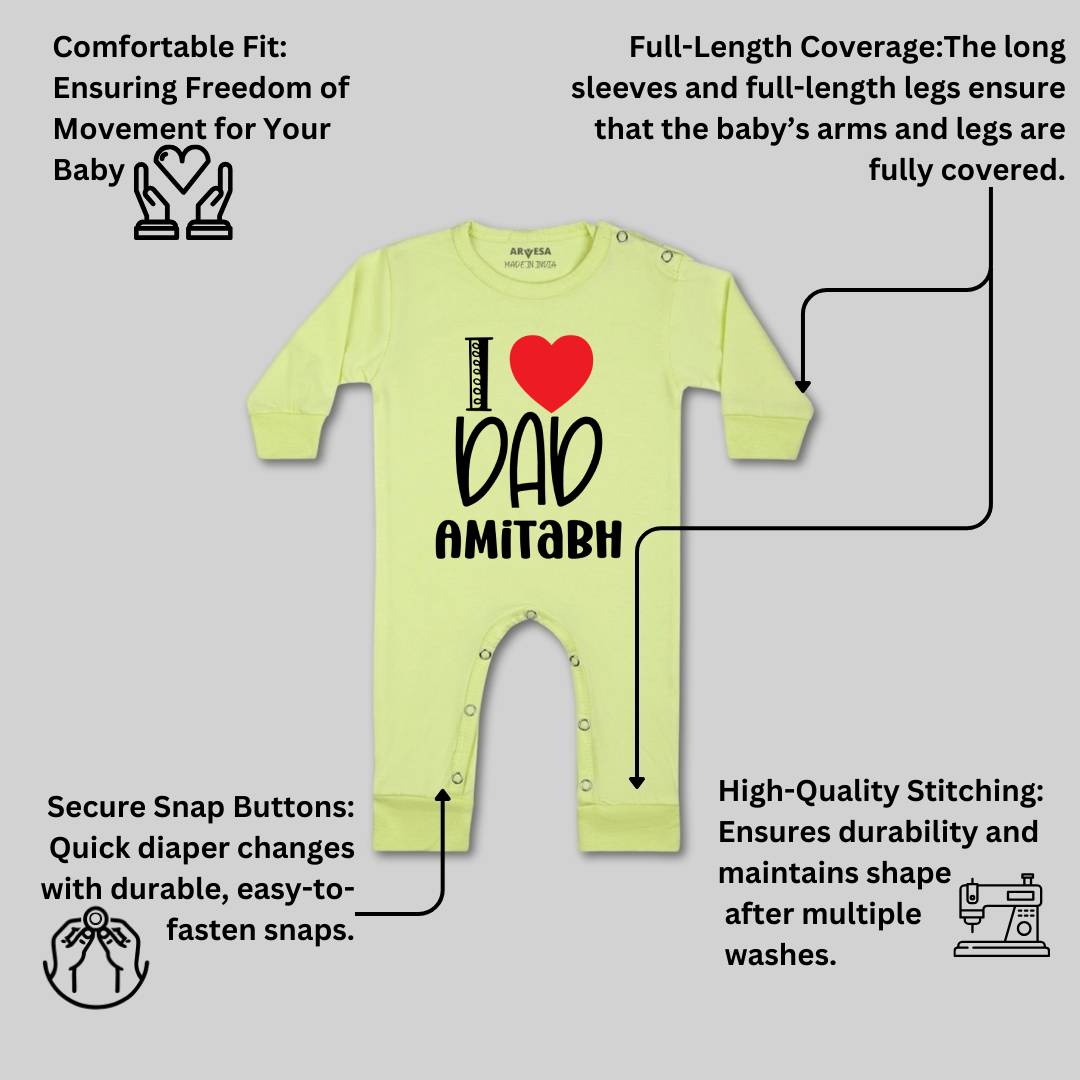 Arvesa I Love Dad Baby Boy & Girl Dress