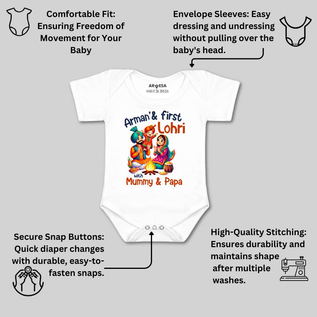 Arvesa My First Lohri  Baby Boy & Girl Dress