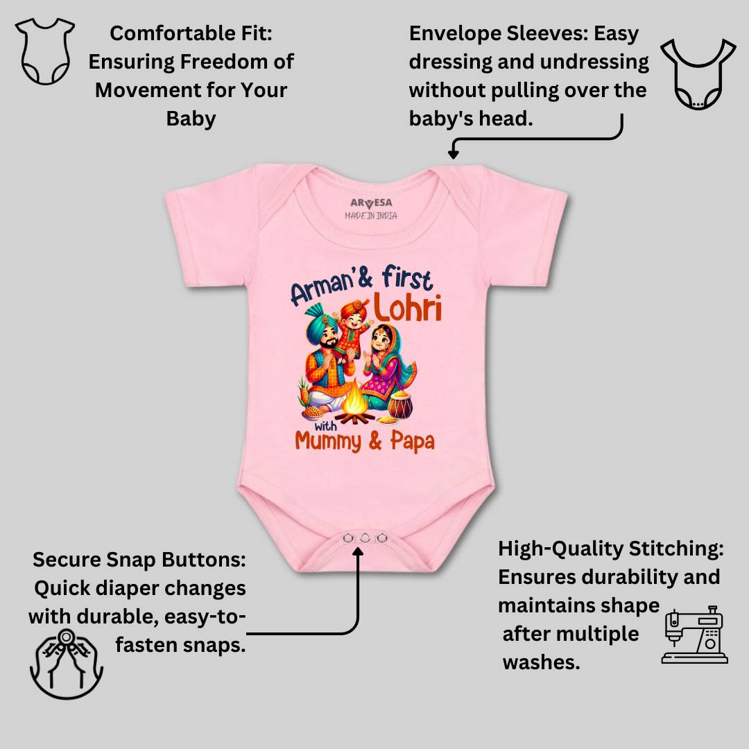 Arvesa My First Lohri  Baby Boy & Girl Dress