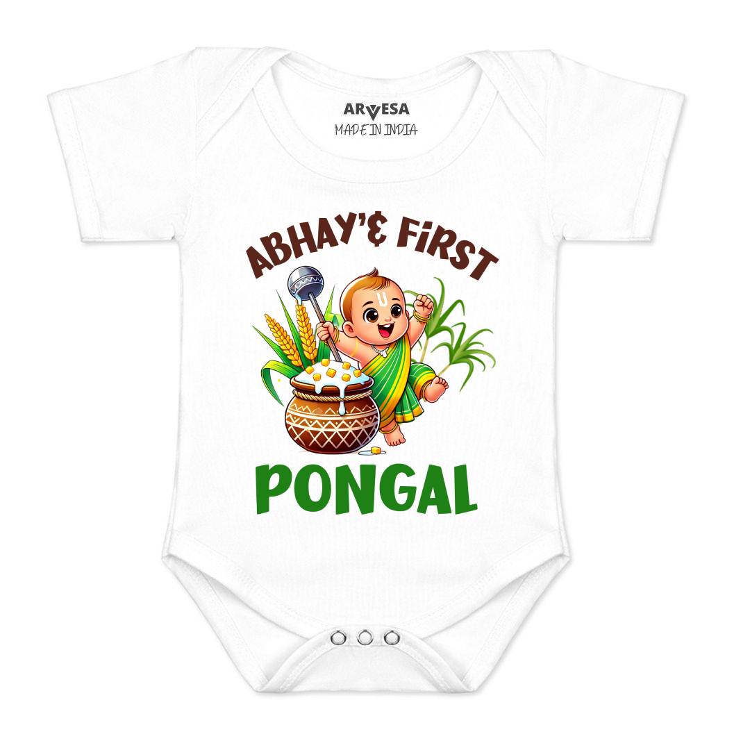 Arvesa My First Pongal  Baby Boy & Girl Dress