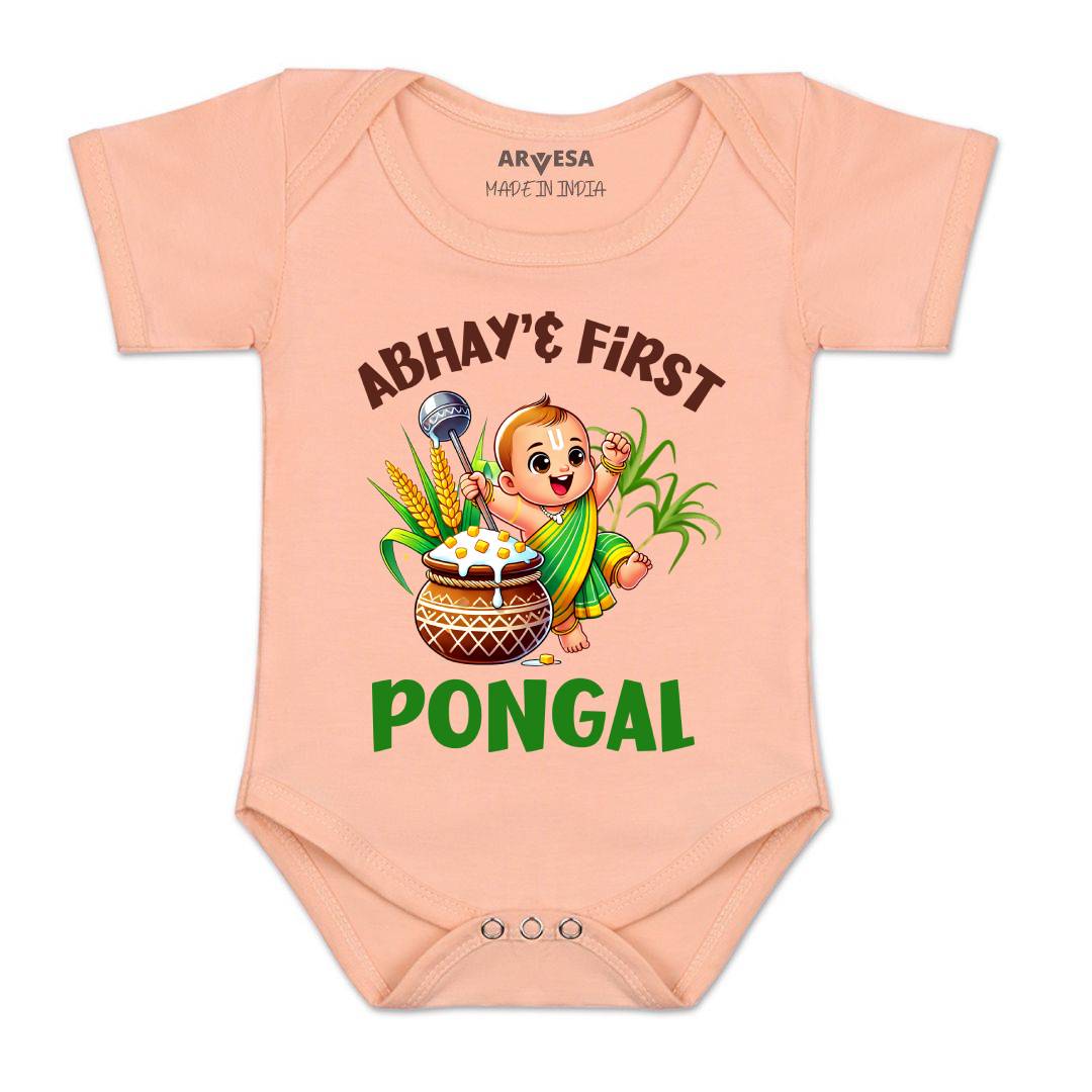 Arvesa My First Pongal  Baby Boy & Girl Dress