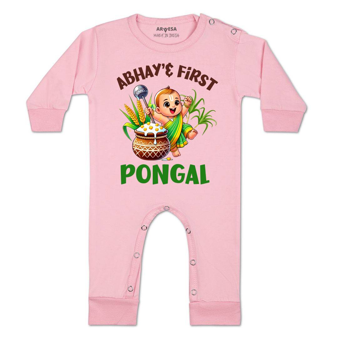 Arvesa My First Pongal  Baby Boy & Girl Dress