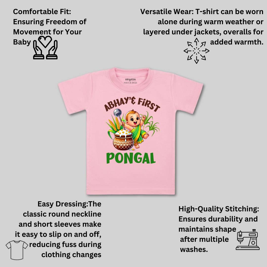 Arvesa My First Pongal  Baby Boy & Girl Dress