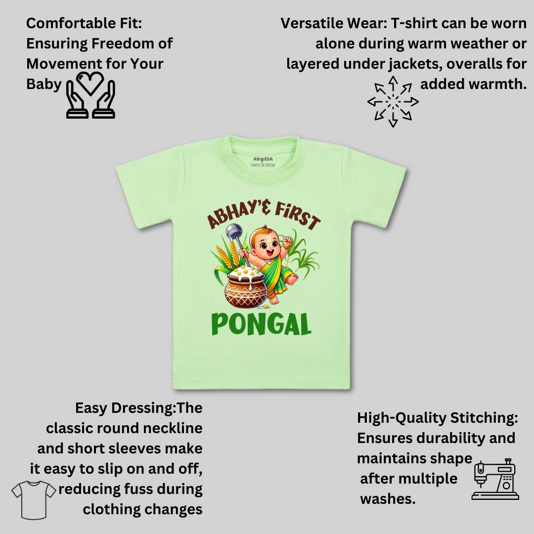Arvesa My First Pongal  Baby Boy & Girl Dress