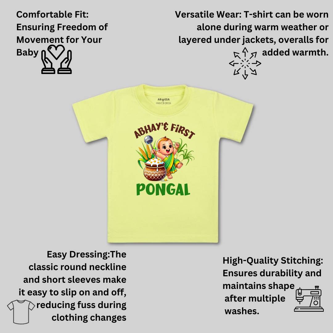 Arvesa My First Pongal  Baby Boy & Girl Dress