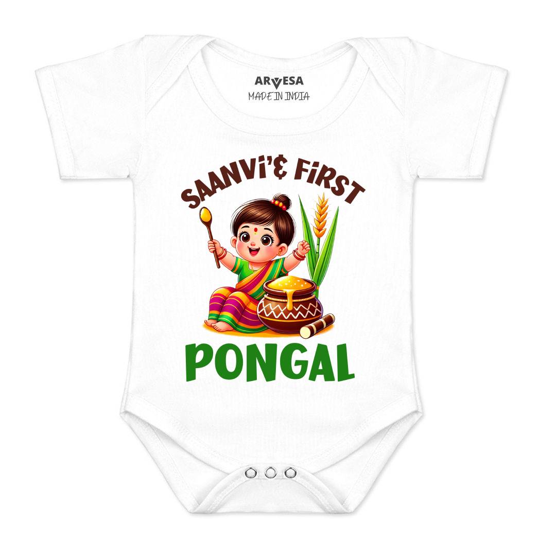Arvesa My First Pongal  Baby Boy & Girl Dress