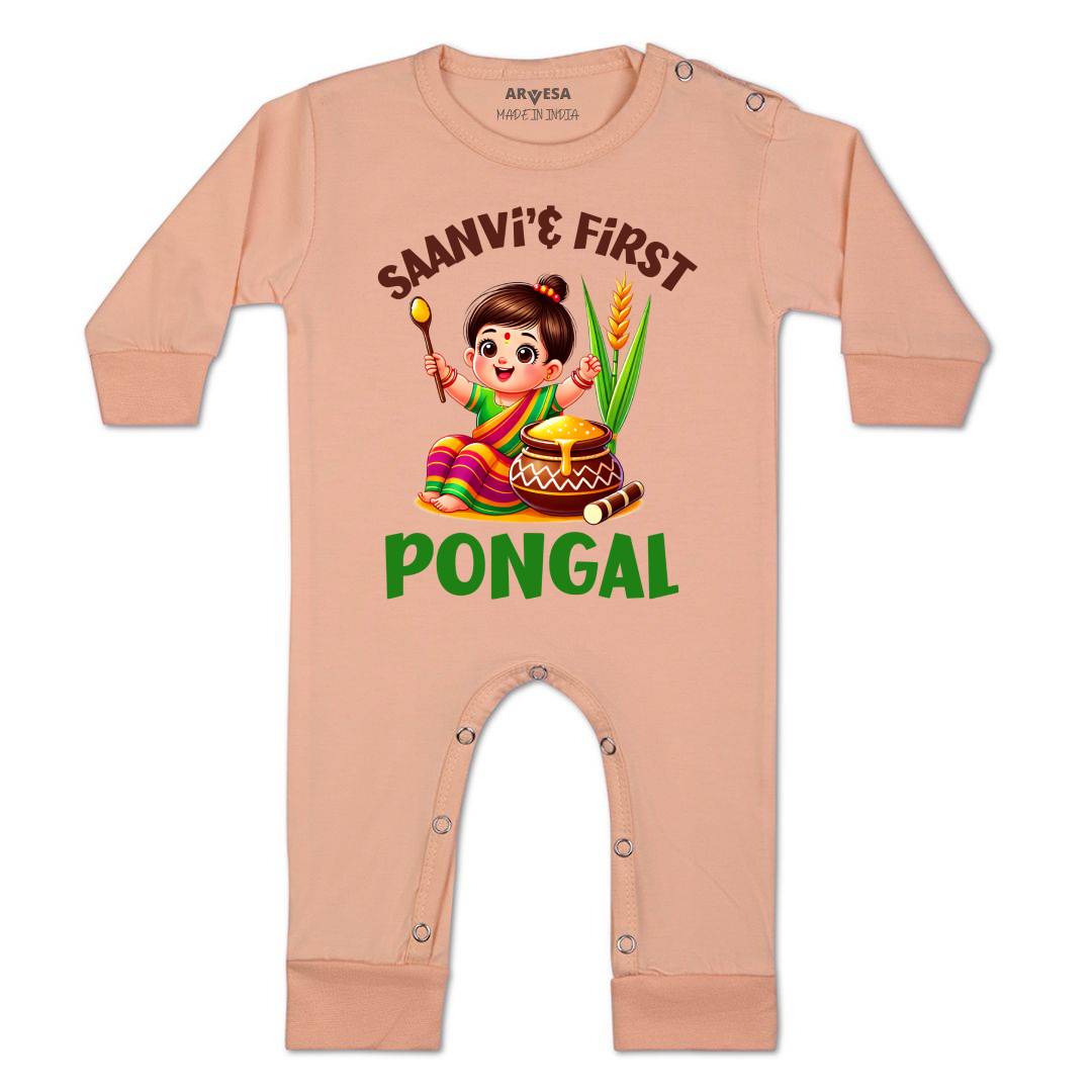 Arvesa My First Pongal  Baby Boy & Girl Dress