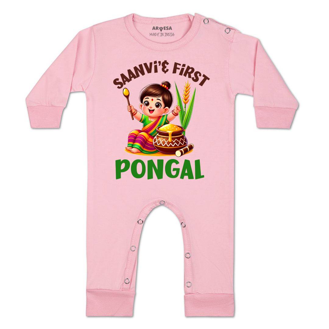 Arvesa My First Pongal  Baby Boy & Girl Dress