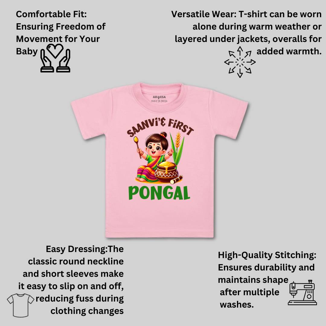 Arvesa My First Pongal  Baby Boy & Girl Dress