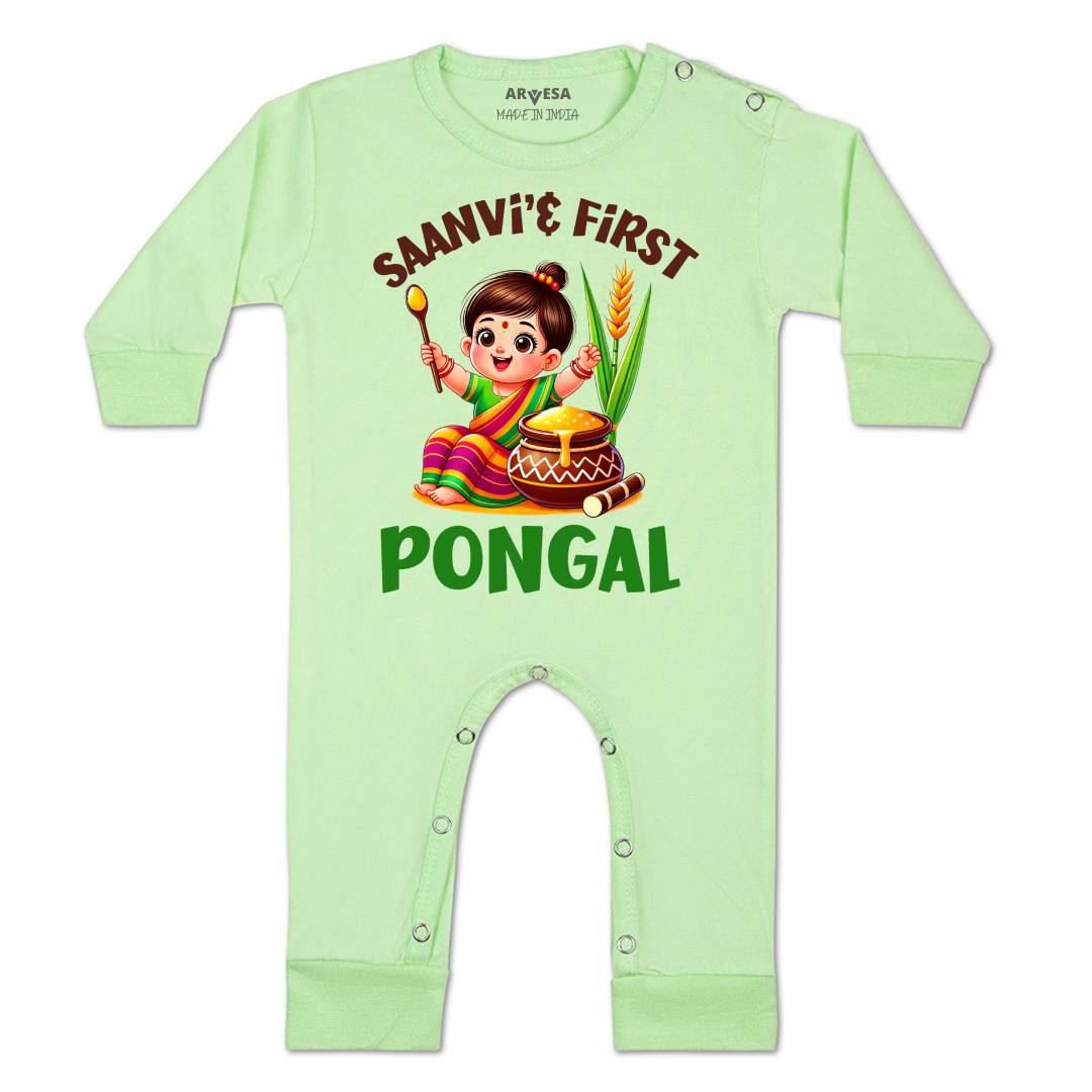 Arvesa My First Pongal  Baby Boy & Girl Dress