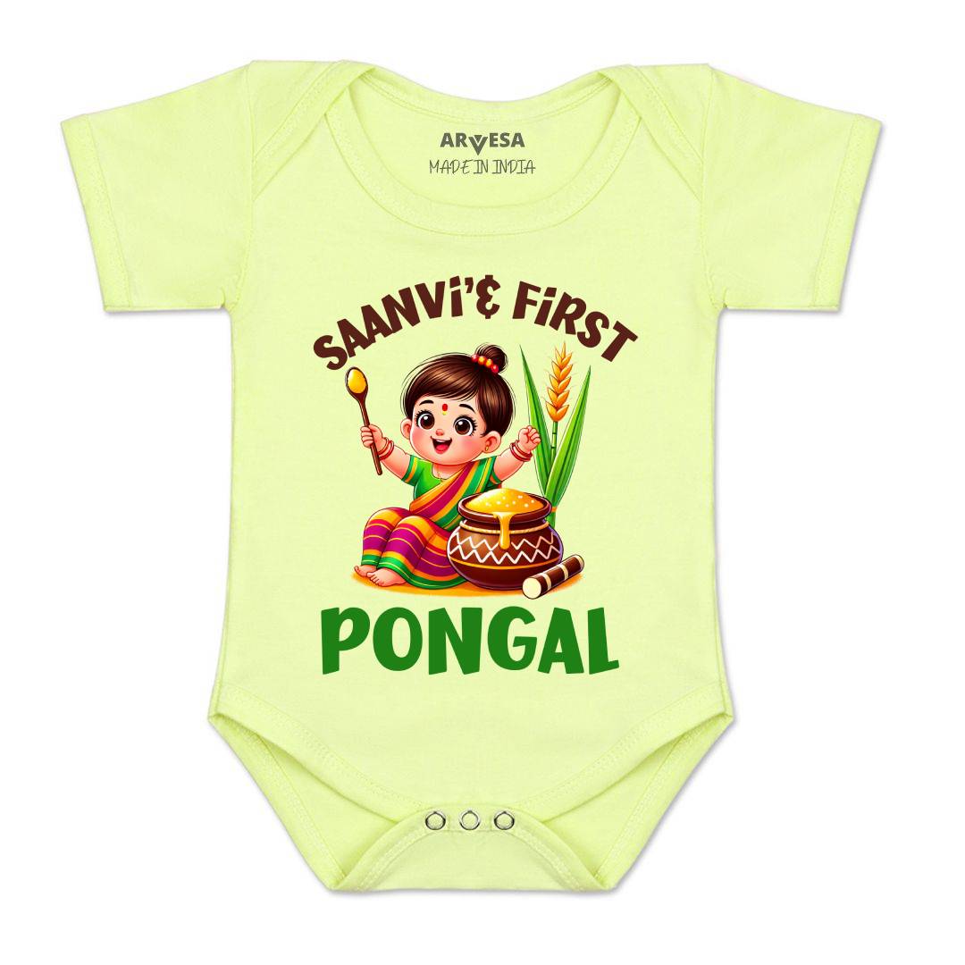 Arvesa My First Pongal  Baby Boy & Girl Dress