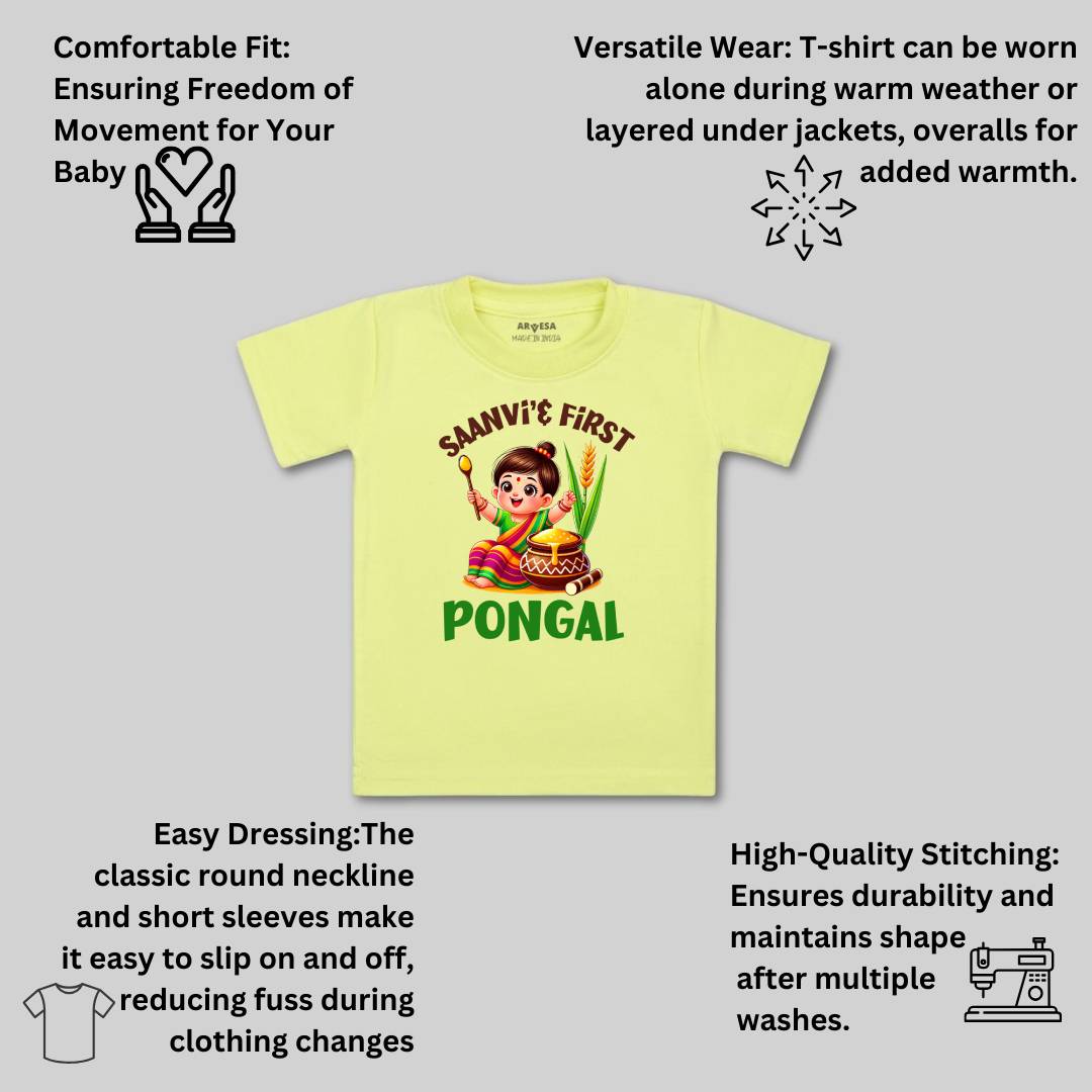 Arvesa My First Pongal  Baby Boy & Girl Dress