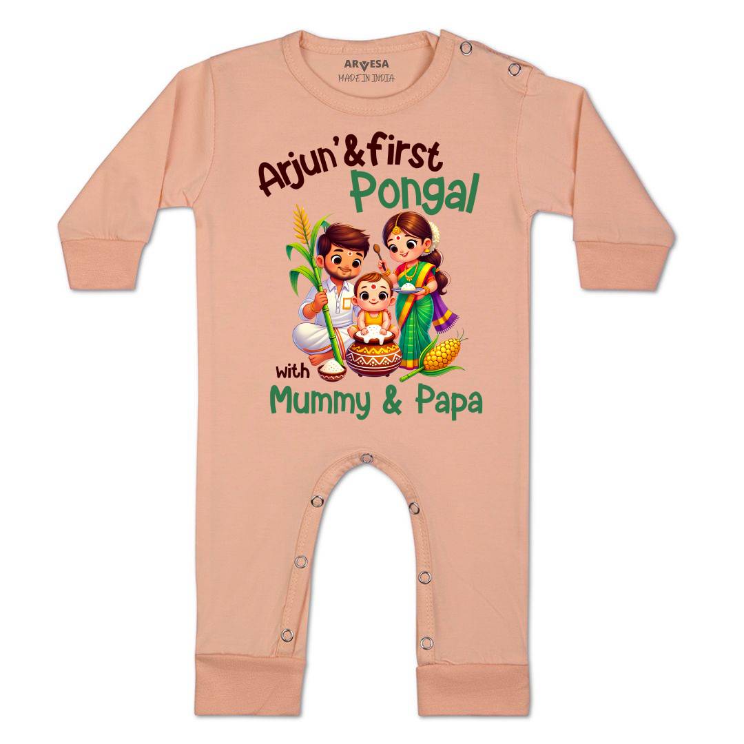 Arvesa My First Pongal  Baby Boy & Girl Dress
