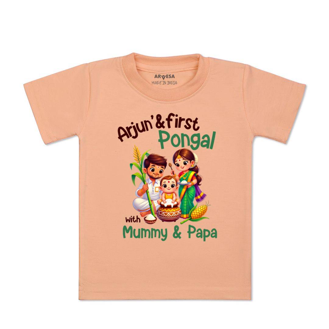 Arvesa My First Pongal  Baby Boy & Girl Dress