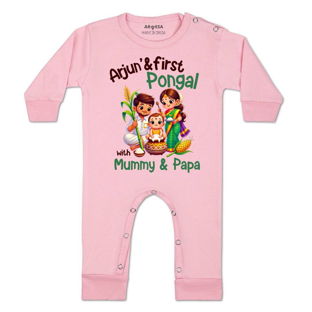 Arvesa My First Pongal  Baby Boy & Girl Dress