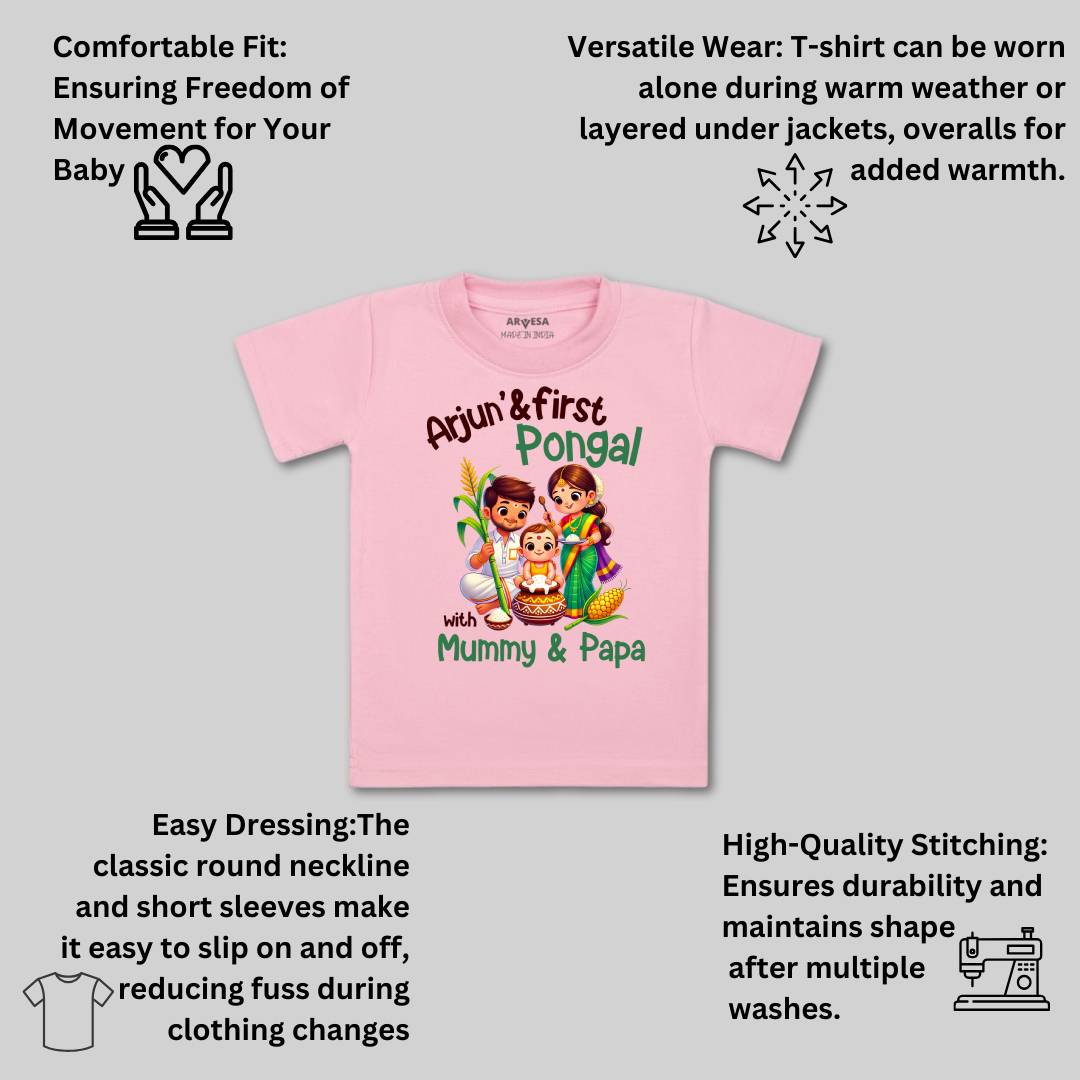 Arvesa My First Pongal  Baby Boy & Girl Dress